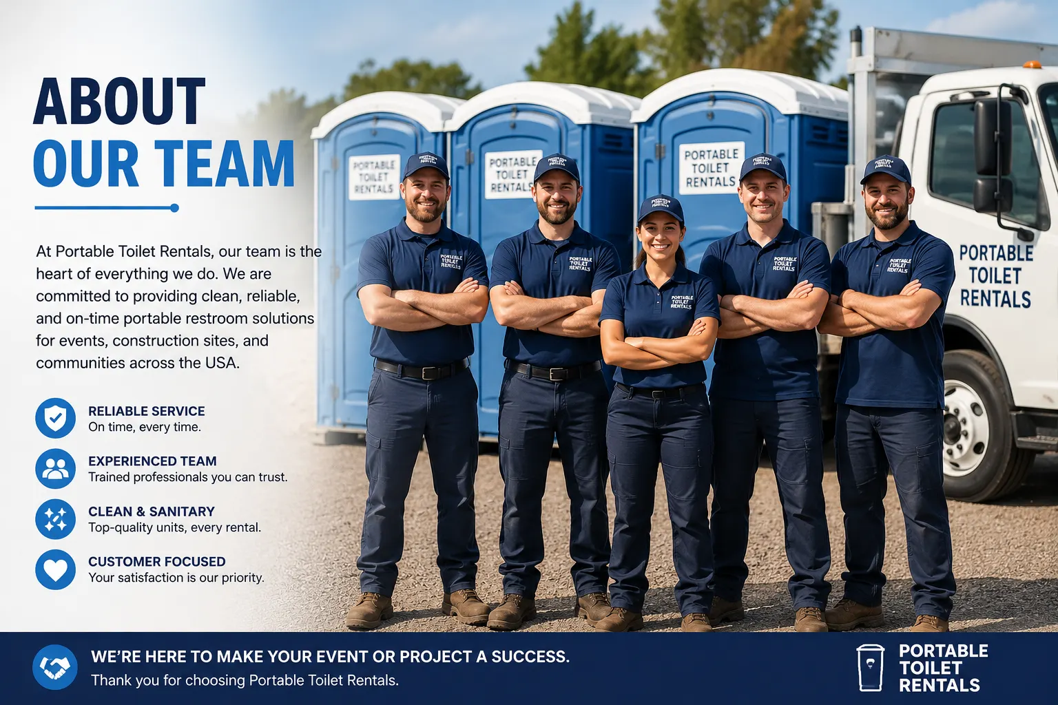 Fayetteville Porta Potty Rental team in Fayetteville, AR