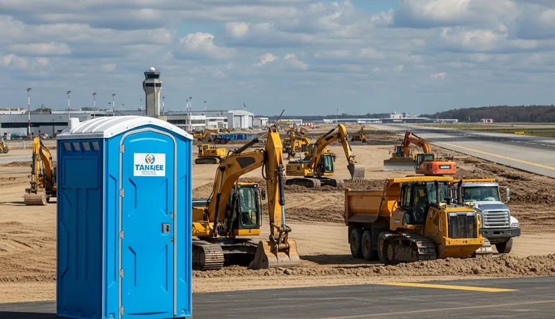 Standard porta potty units for a construction crew in Fayetteville, AR