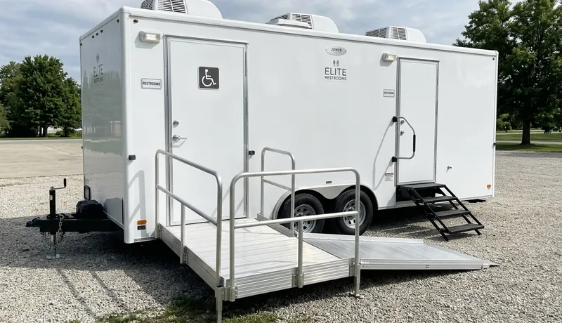 ADA Restroom Trailer event setup in Celina, Tx