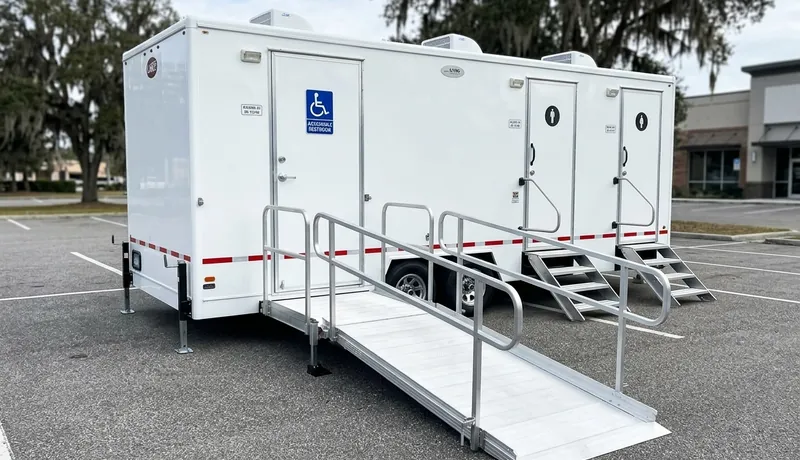 ADA Restroom Trailer construction deployment in Celina, Tx