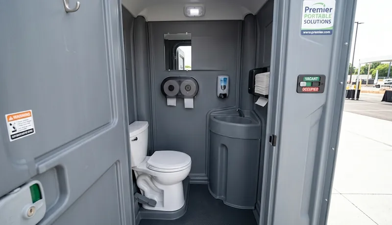 Deluxe Porta Potty (with Flushing) construction deployment in Celina, Tx