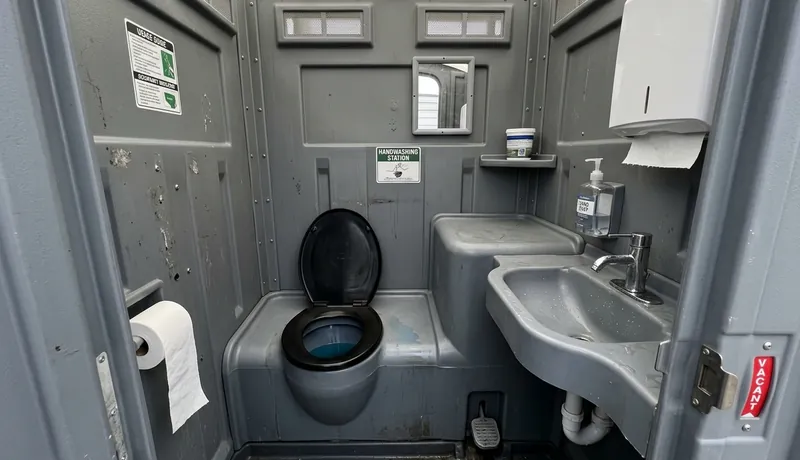 Deluxe Porta Potty (with Flushing) on-site placement in Celina, Tx