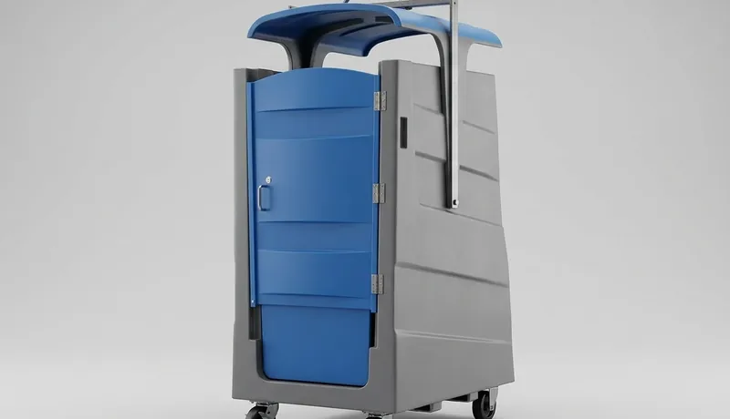 High-Rise Porta Potty rental unit in Celina, Tx
